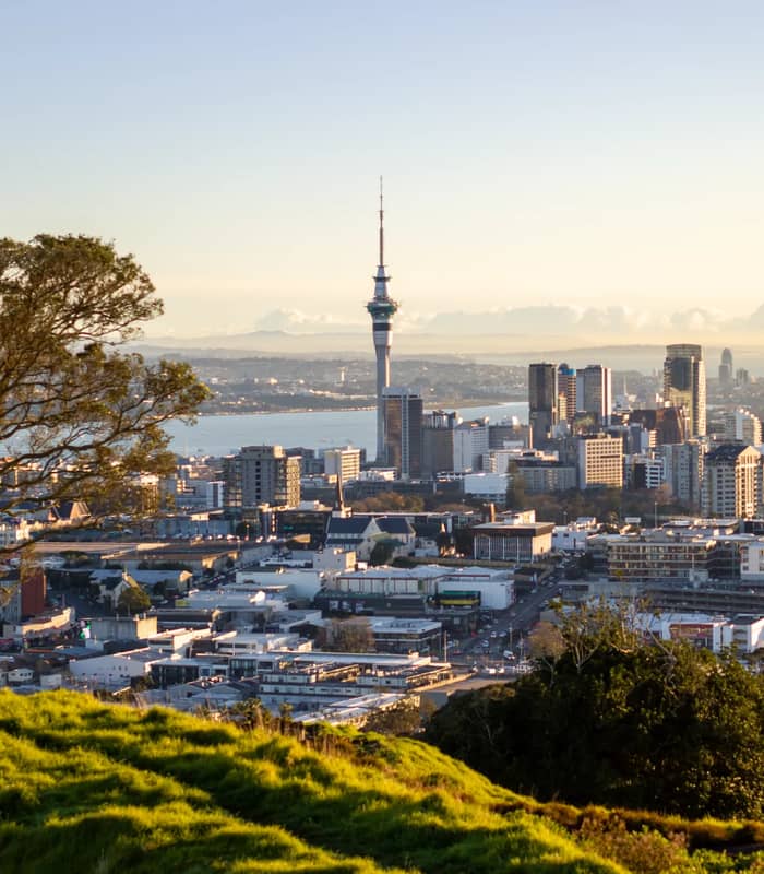 Aerial view of Mt Eden crater and surrounding Auckland city. Credit: Fanaticals